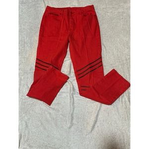 Diane Gilman from HSN Jeans, Orange with Black Zippers on the Legs,Size 8 Tall